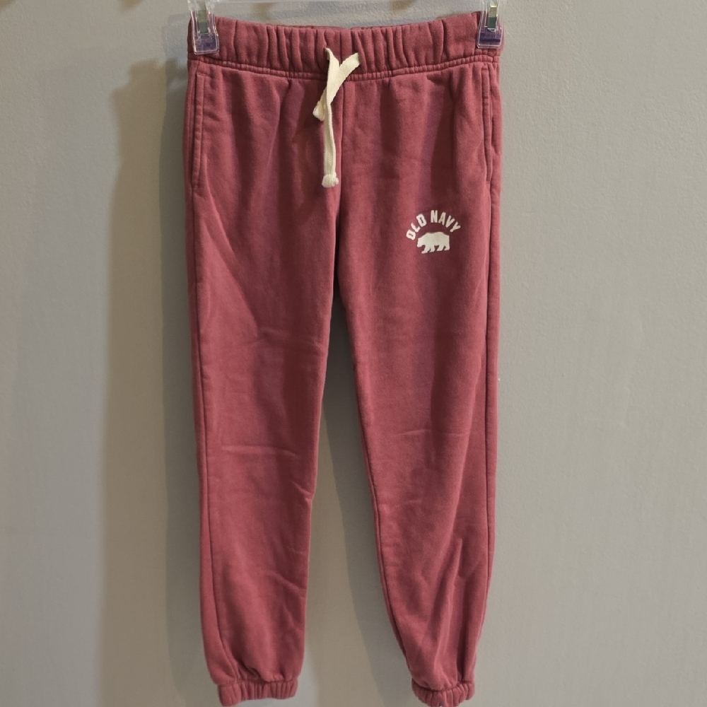 Used Girls Size Medium  Size 8 Old Navy Kids Sweatpants - Dusty Rose